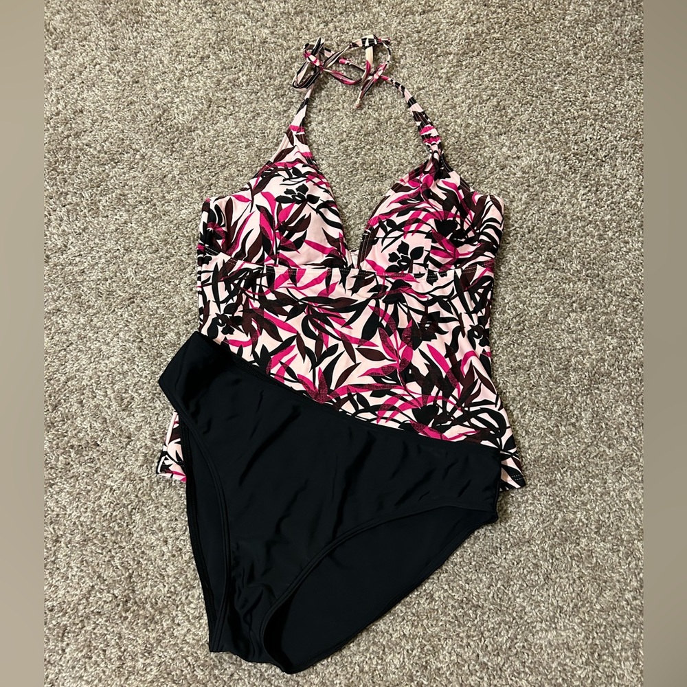 2 piece Tankini bathing suit, size 10
